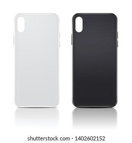 Blank White and black phone case mockup template