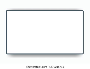 blank white board frame wall presentation
