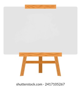 blank white board with stand vector illustration