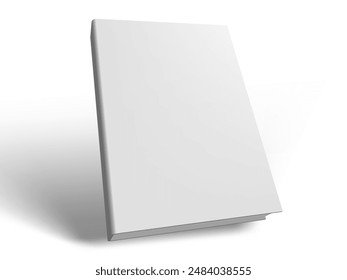 Blank White Book Cover With Shadows For Branding. EPS10 Vector