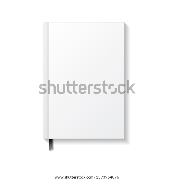 Download Blank White Book Notebook Black Ribbon Stock Vector Royalty Free 1393954076