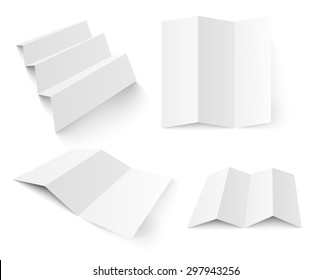 Blank White Booklet Vector Template