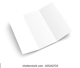 Blank white booklet vector template. Vector mockup. Template for a text