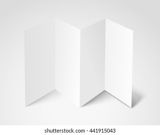 Blank white booklet vector template. Vector mockup. Template for a text