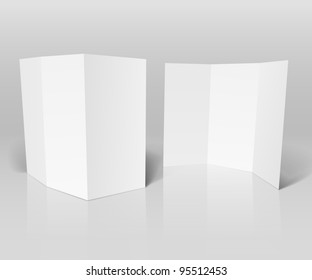 Blank White Booklet Vector Template