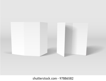 Blank White Booklet Vector Template