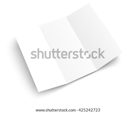 Blank white booklet vector template. Vector mockup. Template for a text