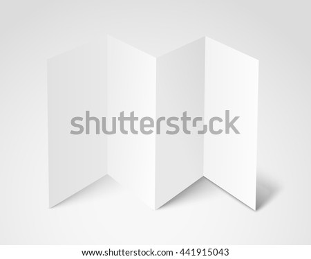 Blank white booklet vector template. Vector mockup. Template for a text