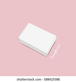 Una caja blanca en blanco se burla. Ilustración vectorial.