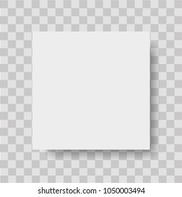 Blank of white box top view. Vector.