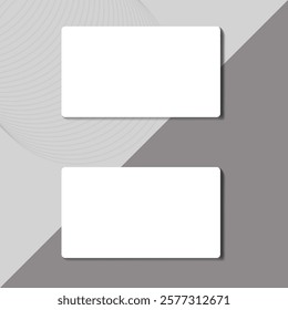 Blank white business card mockup