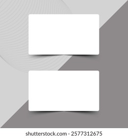 Blank white business card mockup