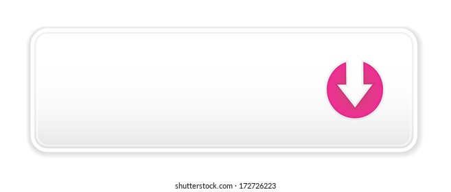 The blank white button with download pictogram / the white download button / Button