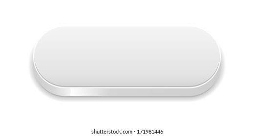 The blank white button ready for your text / The white glossy button / The button