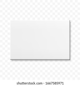 Blank White Canvas on Transparent Background Editable Vector Illustration