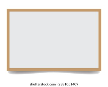 Blank white card as a background for your text. Vector illustration