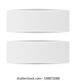 Blank white cards with shadows 