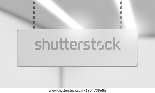 Blank White Clear Advertising Sign For\
Presentation. EPS10\
Vector