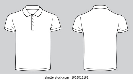 Plain Collar T Shirt Template - ovjuklhtd