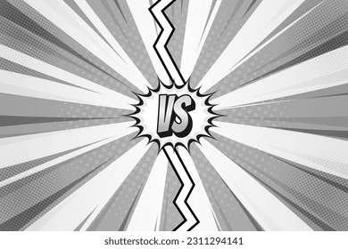 Blank white comic pop art competitive versus background template