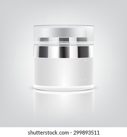 Blank white Cosmetic containers