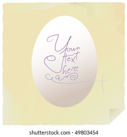 blank white egg label
