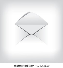 Blank white envelope embedded into background. Eps10 vector illustration