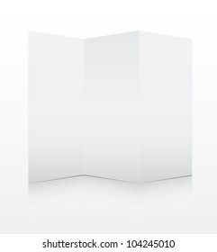 Blank white folded paper - Vector