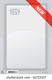 blank white frame for text, vector background