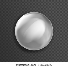 Blank white glossy badge or button. 3d render. Round plastic pin, emblem, volunteer label. Vector.