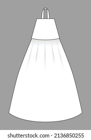 Blank White Hand Towel Template on Gray Background, Vector File.