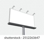 Blank white horizontal billboard mockup