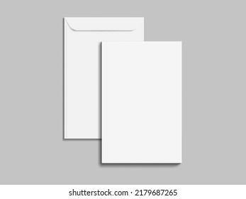 Envelope a4 paper white blank letter envelopes Vector Image