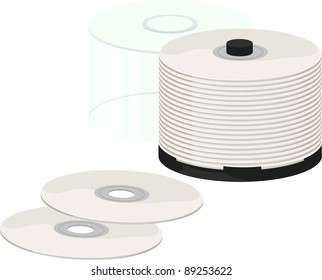 Blank white music compact disc