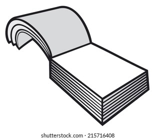 blank white notepad (notebook)