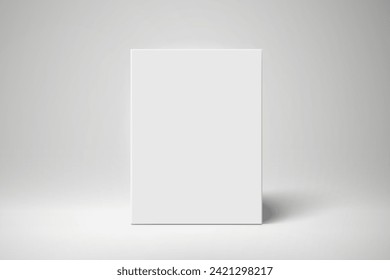 Modelación de página blanca en blanco en blanco con sombra suave - vector