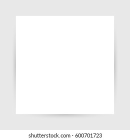 Blank white paper banner sheets with shadow effects. Vector templates for presentation, business design and retail