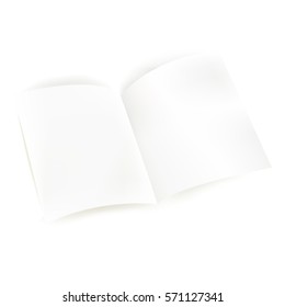 blank white paper, folded