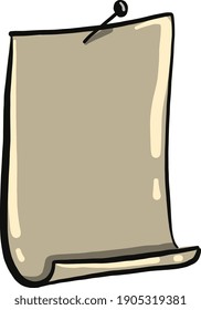 Blank white paper, illustration, vector on a white background.