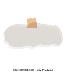 Blank white paper note for adding text over a designed background