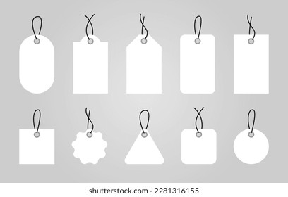Black Stickers Set Set Blank Labels Stock Vector (Royalty Free) 1278344743