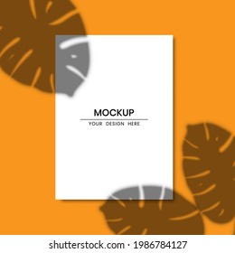 Blank white paper with shadow overlay effect 