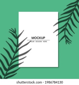 Blank white paper with shadow overlay effect 