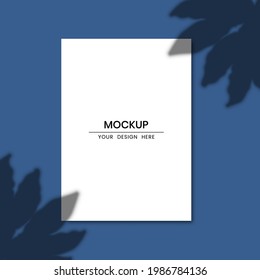 Blank white paper with shadow overlay effect 