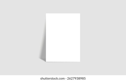 Blank white paper sheet. Paper mockup template with shadow. Vector design