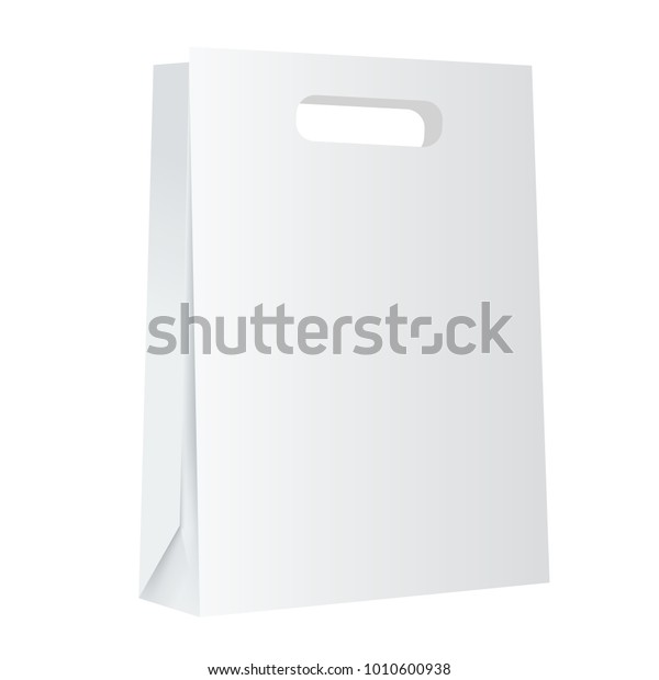 Download Blank White Paper Shopping Bag Mockup Stock Vector ...