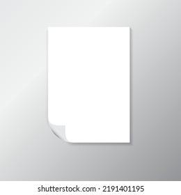 Blank White Paper Template Mockup Vector Illustration