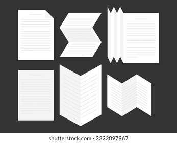 blank white paper template set