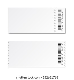 blank white paper ticket vector