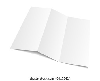 Blank white paper. Vector illustration.